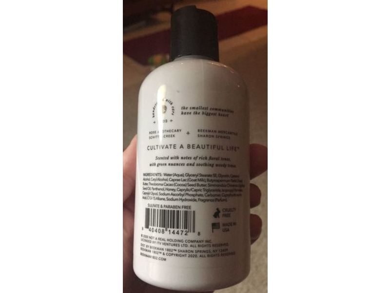 Beekman 1802 Body Milk, Rose Apothecary, 8 fl oz/236 mL