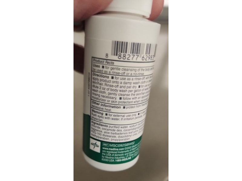 Medline Remedy Cleanse Shampoo & Bodywash, Fresh Scent, 2 fl oz/59 mL