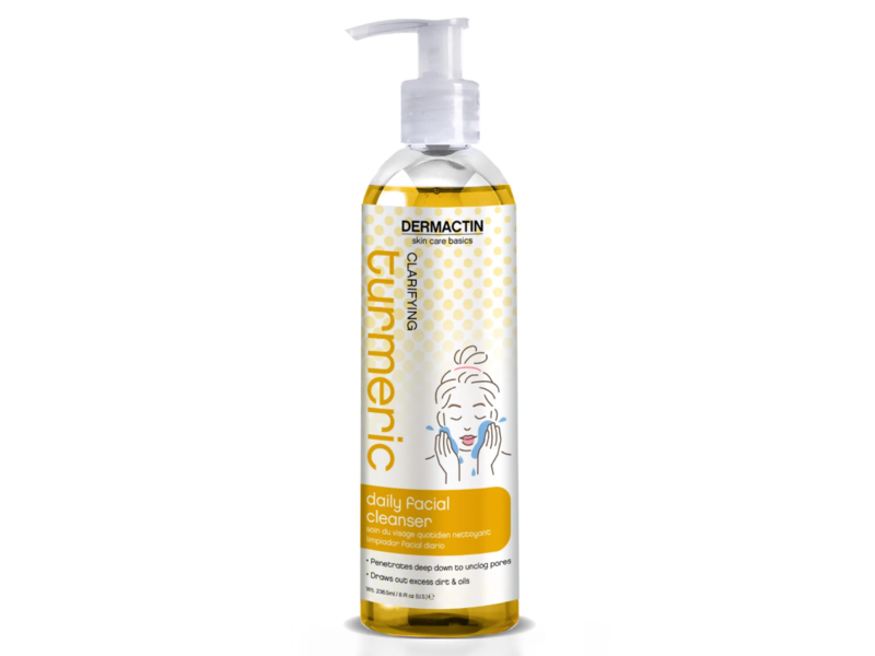 Dermactin Clarifying Daily Facial Cleanser, Turmeric, 8 fl oz/236.5 mL