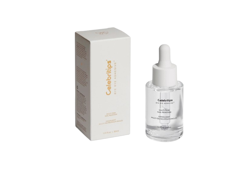 Celebritips Bye Bye Adhesive Multi-Task Nail Remover, 1.01 fl oz/30 mL, Pack Of 32