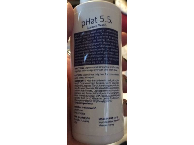 pHat 5.5 Rosacea Wash, Manuka Honey, 4 fl oz/113 g
