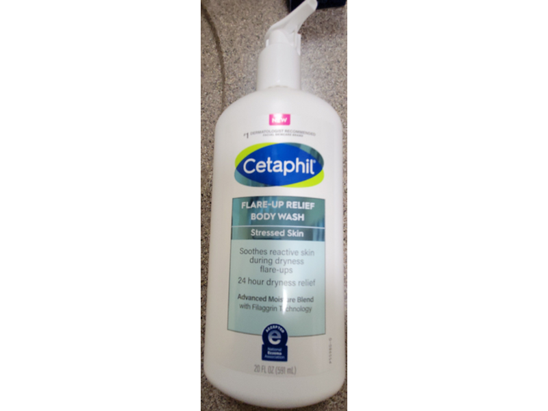 Cetaphil Flare-Up Relief Body Wash, Stressed Skin, 20 fl oz/591 mL