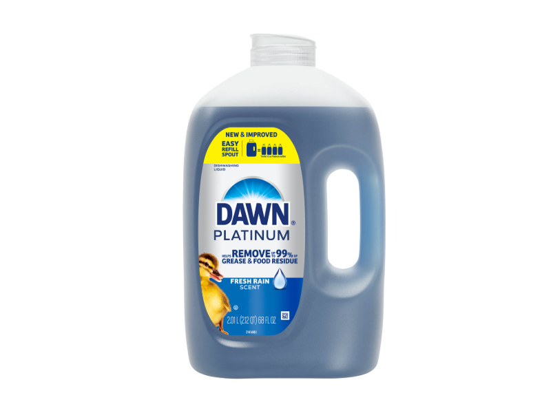 Dawn Platinum Dishwashing Liquid, Fresh Rain, 68 fl oz/2.01 L