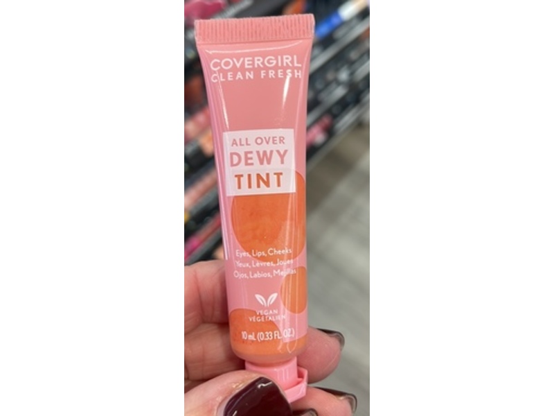 CoverGirl Clean Fresh All Over Dewy Tint, 500 Cozy Coral, 0.33 fl oz/10 mL