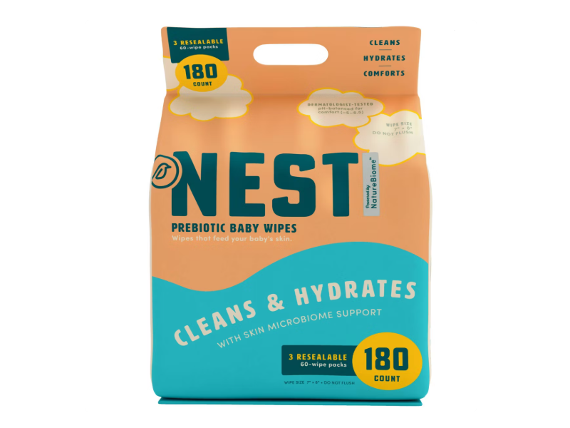 Nest Prebiotic Baby Wipes, 180 Count