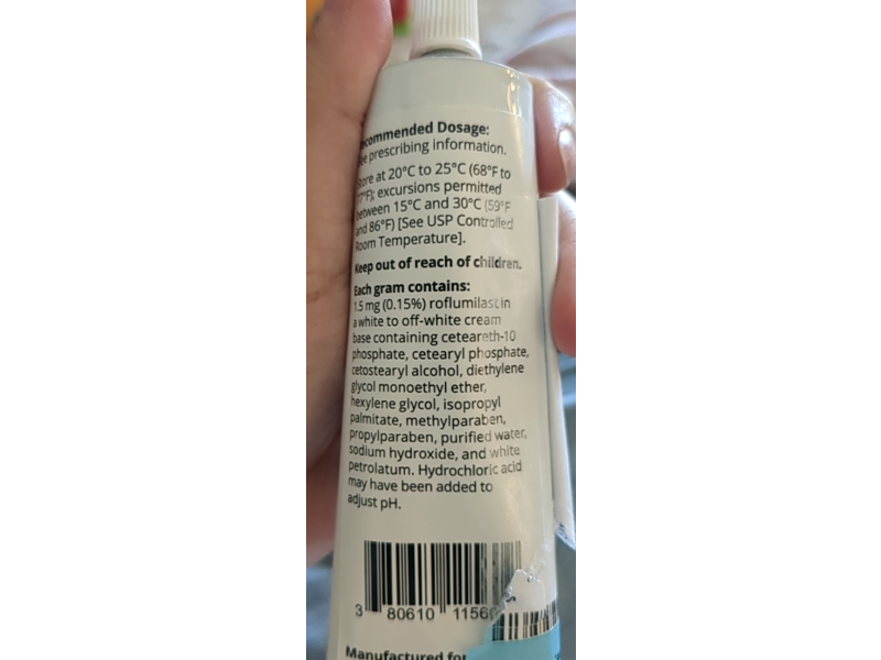 Zoryve (roflumilast) Cream 0.3%, 60 g, Arcutis (Rx)