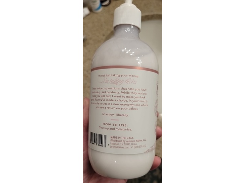 Jeremy's Razors Moisturizing Lotion, Collagen & Retinol, 16 fl oz