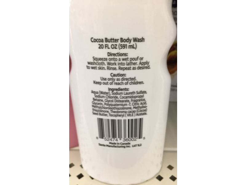 Spa Soap Body Wash, Cocoa Butter, 20 fl oz/591 mL