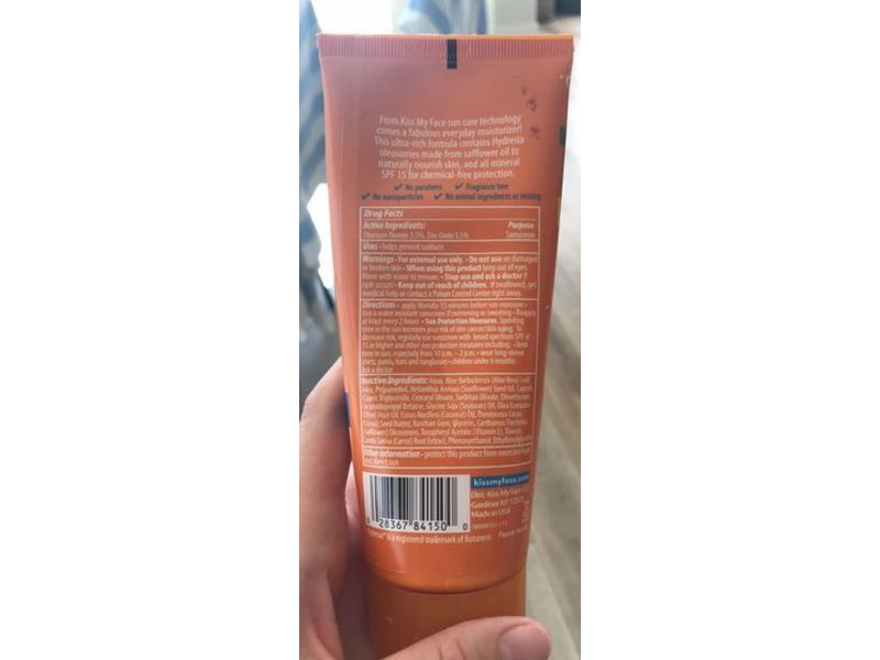 Kiss My Face Everyday Moisturizer, SPF 15, 6 fl oz/177 mL