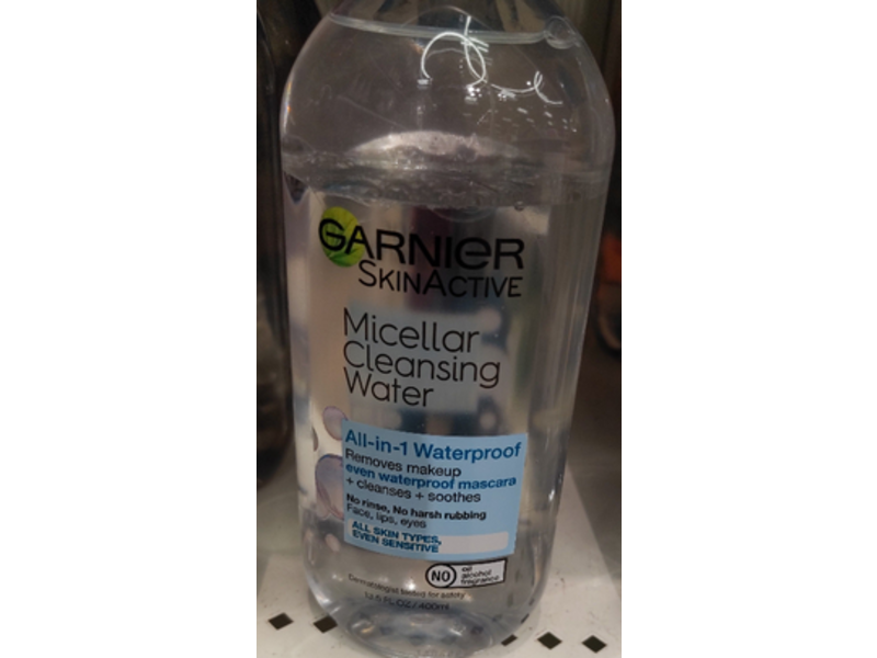 Garnier All-In-1 Waterproof Micellar Cleansing Water, 13.5 fl oz/400 mL