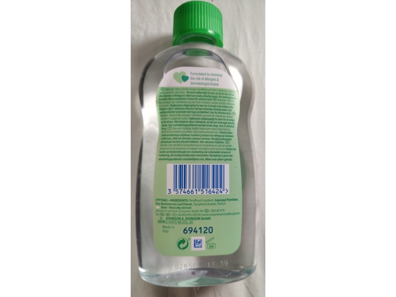 Natusan By Johnson's Aloe Vera Oil, 300 mL