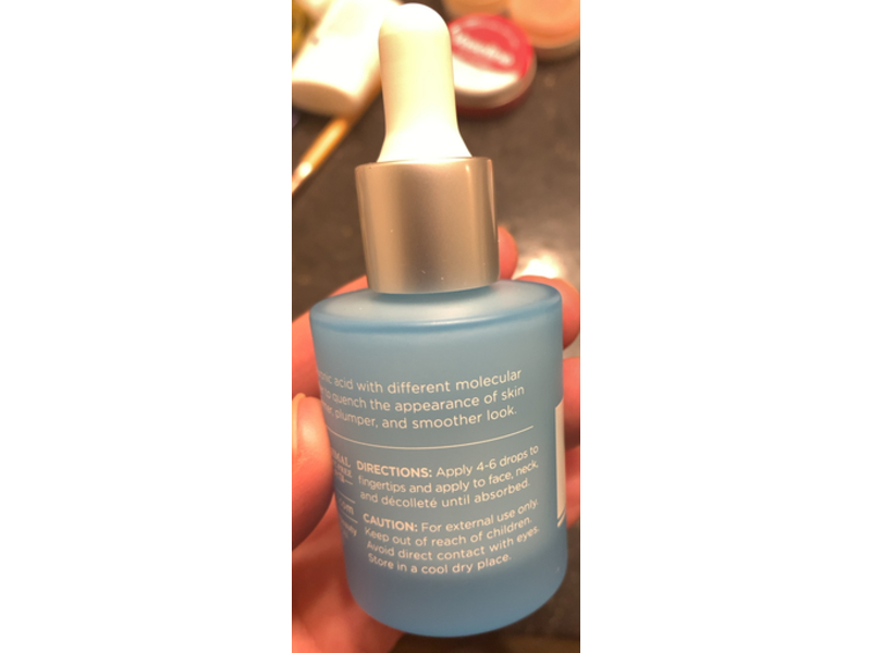 Go Pure Dramatically Dewy Serum, 2% Triple Hyaluronic Acid Complex + Hibiscus Fruit Extract, 1 fl oz/30 mL