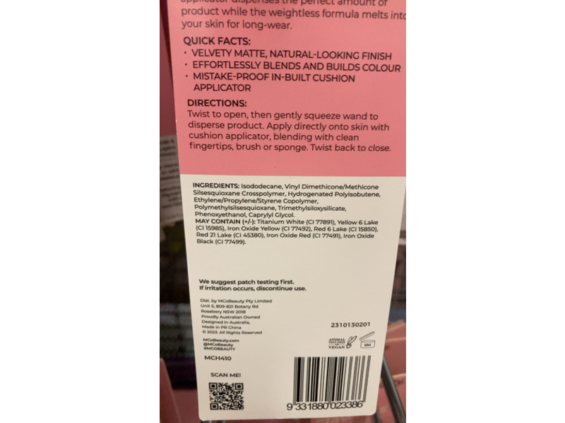 Mco Beauty Soft Matte Beauty Wand, Cosmopolitan Blush, 0.405 fl oz/12 mL