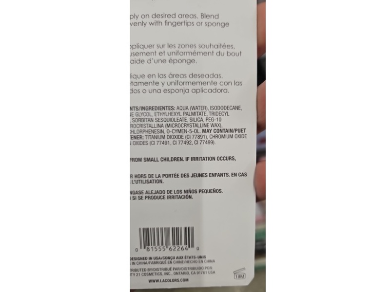 L.A. Colors Color Corrector Concealer, Peach, 0.13 oz/3.8 g