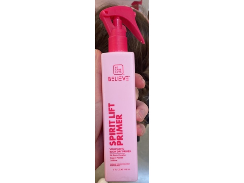 Be Care Love Believe Spirit Lift Volumizing Blow Dry Primer, Biotin Complex, Copper Peptide, Caffeine, 5 fl oz/148 mL