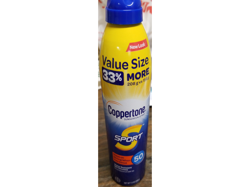 Coppertone Sport Sunscreen Spray Spf 50, 7.3 oz / 208 g