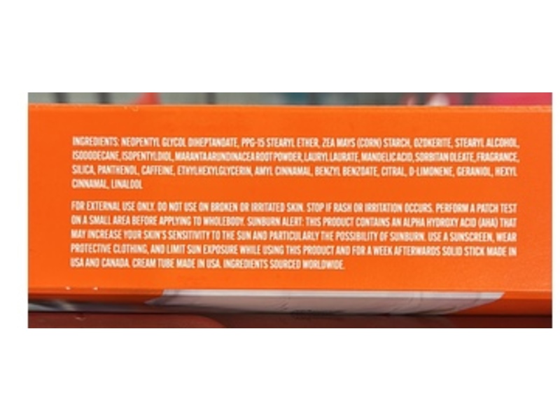 Lume Whole Body Deodorant, Clean Tangerine, 2.6 oz/5 g, Pack Of 3