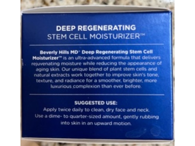 Beverly Hills MD Deep Regenerating Stem Cell Moisturizer, 1.69 fl oz/50 mL