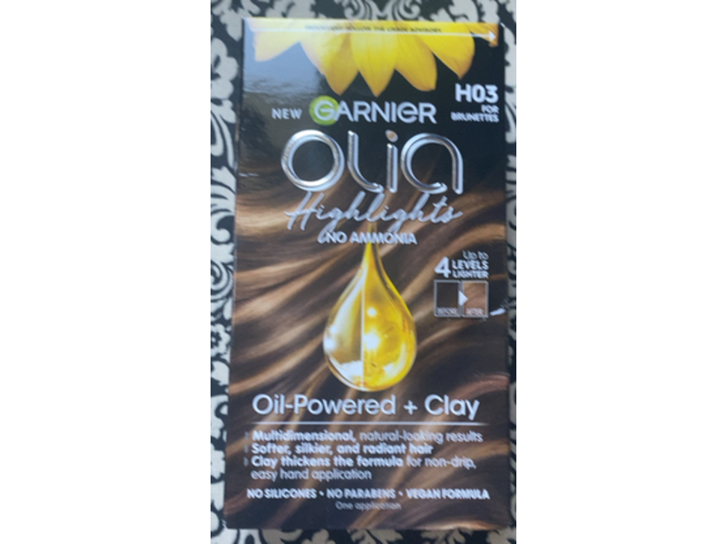 Garnier Olia Oil Powered + Clay Highlights, H03 For Brunettes, One Application, Pack Of 2