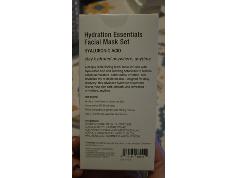 Revive Hydration Essentials Facial Mask Set, Hyaluronic Acid, 6 g, 10 Count