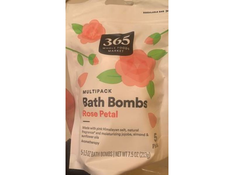 365 Whole Foods Market Multipack Bath Bombs, Rose Petal, 1.5 oz, 5 Pack