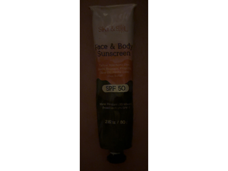 Sky & Sol Face & Body Sunscreen, SPF 50, 2.82 oz/80 g