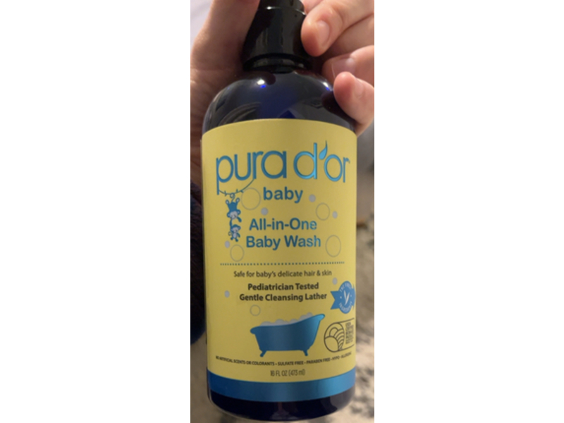 Pura d'or All-In-One Baby Wash, 16 fl oz/473 mL