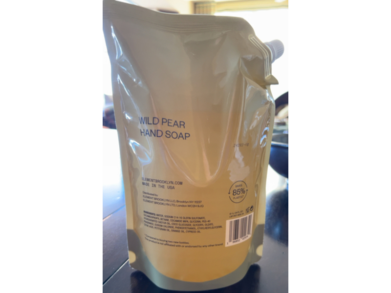 Element Brooklyn Hand Soap, Wild Pear, 34 fl oz/1 L