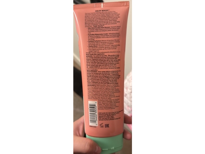 Australian Gold Feelin' Beachy Ultra-Dark Paradise Glow Bronzer, Australian Watermelon Cooler, 8.5 fl oz/250 mL