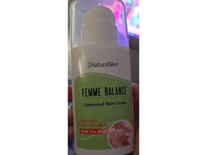 NaturalSlim Femme Balance Liposomal Skin Cream, 3.4 oz/96.4 g, Pack Of 3