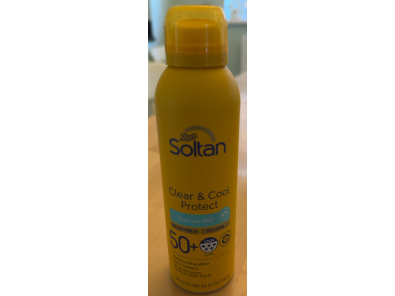 Boots Soltan Clear & Cool Protect Suncare Mist, SPF 50 +, 200 mL