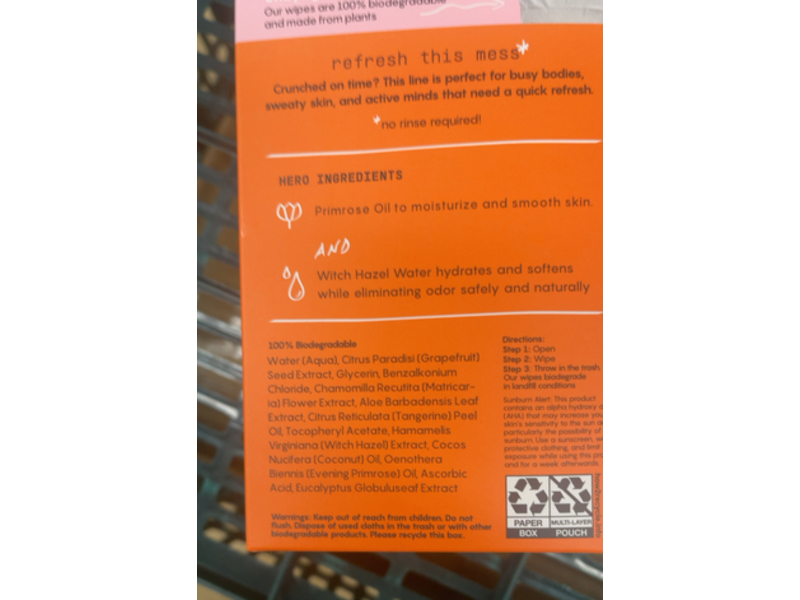 Busy Co Feminine Wipes, Clarifying Citrus, 0.3 oz, 15 Count