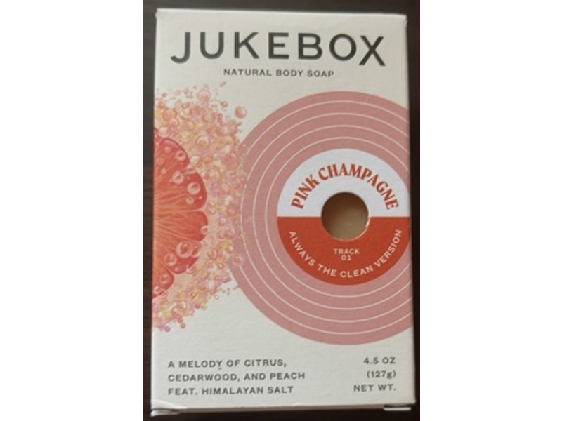 Jukebox Natural Body Soap, Pink Champagne, 4.5 oz/127 g