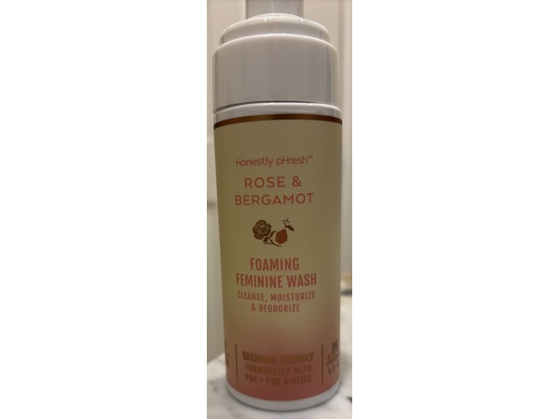 Honestly Phresh Foaming Feminine Wash, Rose & Bergamot, 5 oz