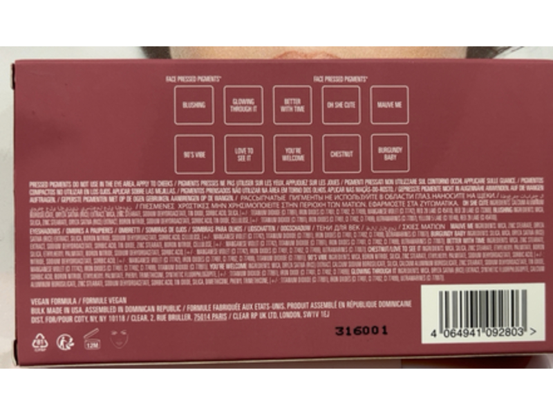 Kylie Jenner Pressed Powder Palette, The Mauve Palette, 0.03 oz/0.9 g