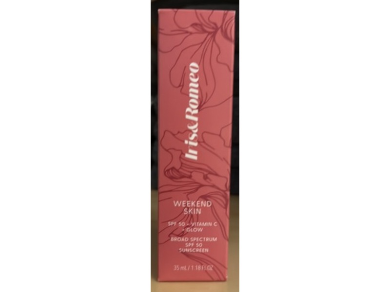 Iris & Romeo Weekend Skin Sunscreen, Universal Glow, SPF 50+, 1.18 fl oz/35 mL