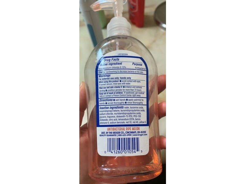 Kroger Antibacterial Hand Soap, Ripe Melon, 11.25 fl oz/332 mL