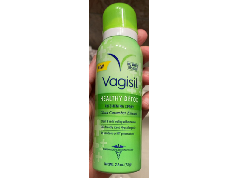 Vagisil Healthy Detox Freshening Spray, Clean Cucumber Essence, 2.6 oz/73 g