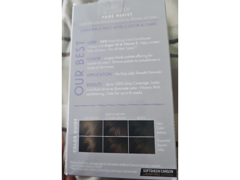 SoftSheen-Carson Dark & Lovely Fade Resist Permanent Hair Color, 386 Brown Sugar, 1 Application