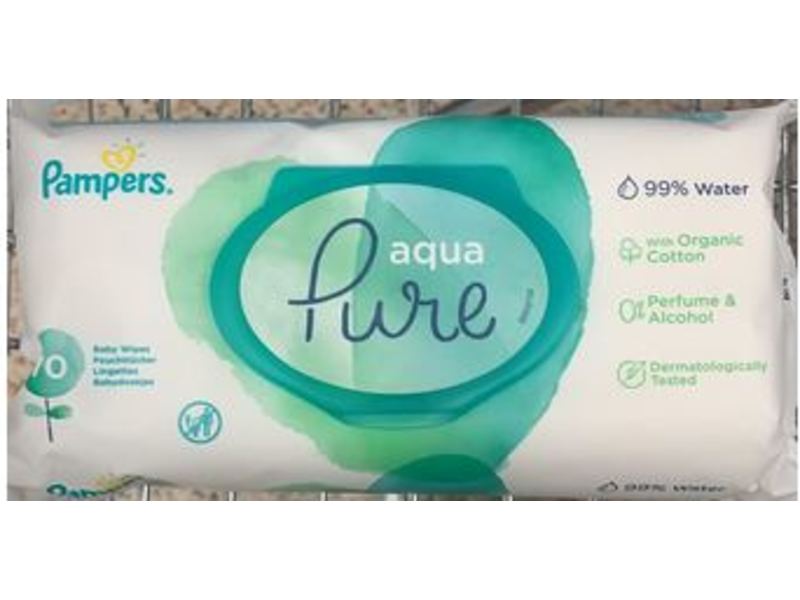 Pampers Aqua Pure Baby Wipes, 70 Count