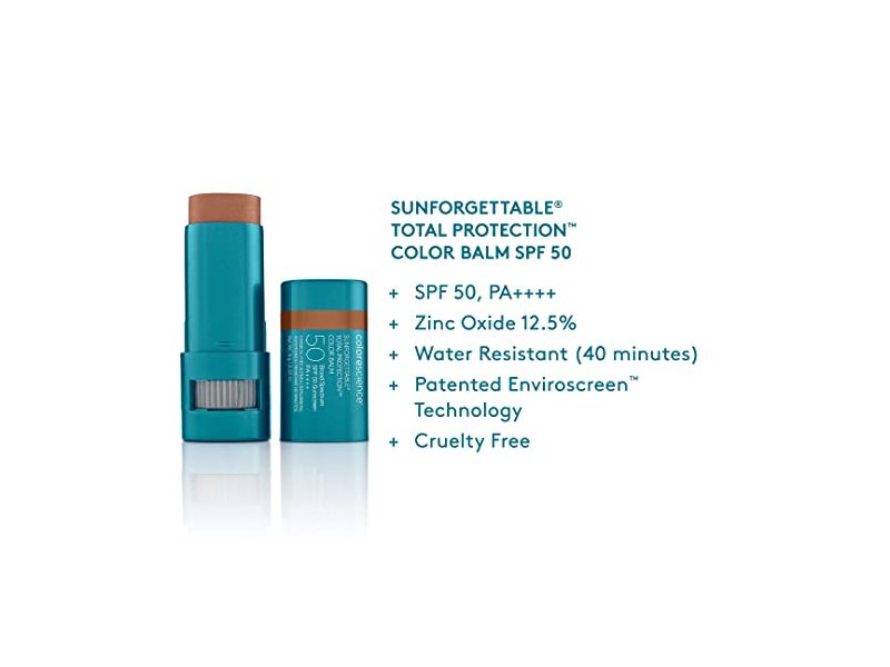 Colorescience Sunforgettable Total Protection Color Balm SPF 50, Bronze, 0.32 oz/9 g