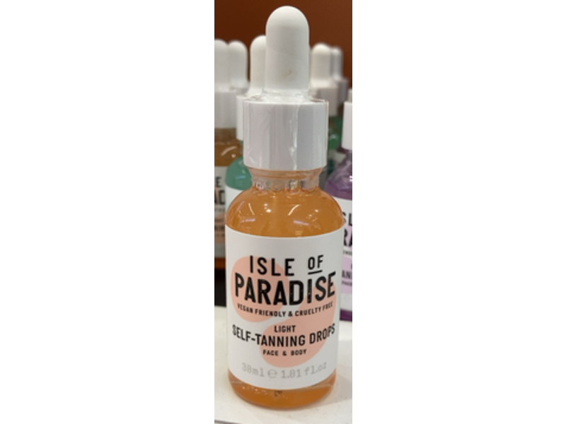 Isle of Paradise Face & Body Self Tanning Drops, Light, 1.01 fl oz/30 mL