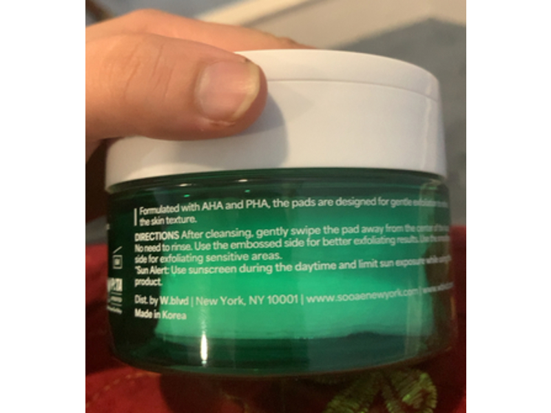 SooAe Exfoliating Toner Pads, AHA + PHA, 30 Pads
