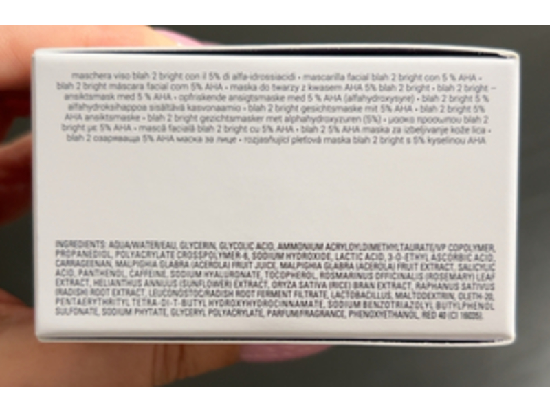 Fenty Skin Blah 2 Bright 5 % Aha Face Mask, Cherry Dub, 2.5 fl oz