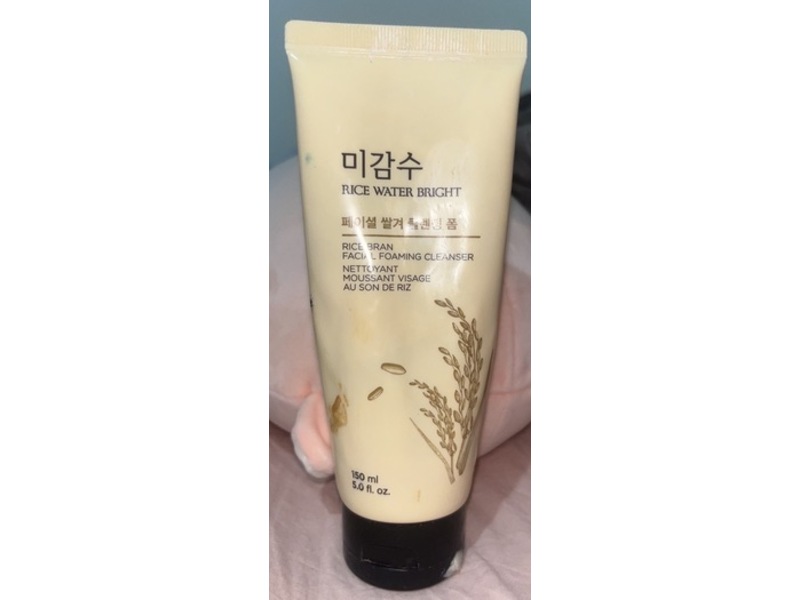 The Face Shop Foaming Cleanser, Rice Water Bright, 5.0 fl oz/150 mL