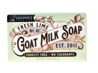 Legend's Creek Farm Goat Milk Soap, Fresh Lime, 9 oz/255 g
