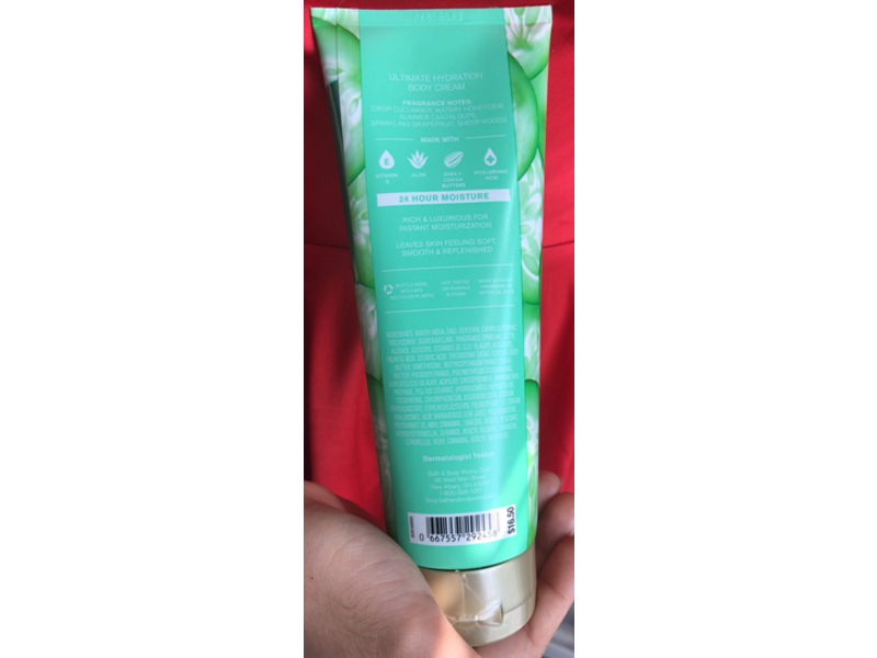 Bath & Body Works Cucumber Melon Ultimate Hydration Body Cream, 8 oz/226 g