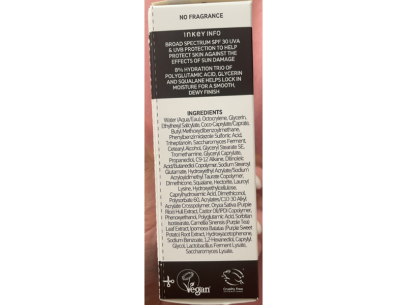 The Inkey List Polyglutamic Acid Dewy Sunscreen, SPF 30, 1.7 fl oz/50 mL