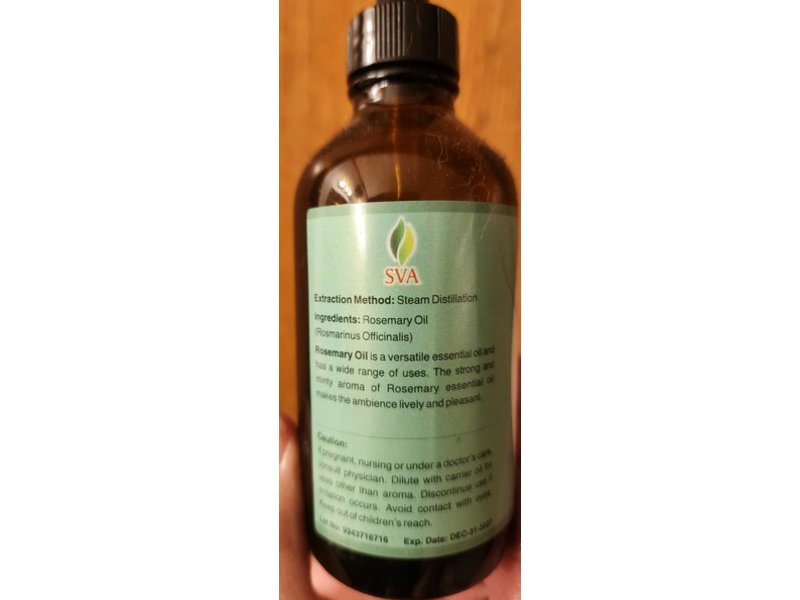 SVA Organics Rosemary Oil, 4 fl oz/118 mL