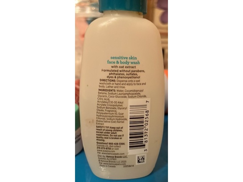 Aveeno Kids Face & Body Wash, Oat Extract, 2 fl oz/59 mL